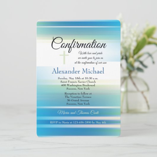 Azure Sky Confirmation Kaart (Staand voorkant)