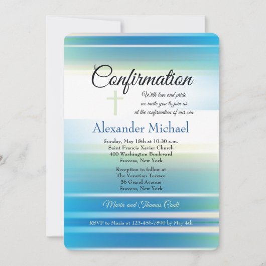 Azure Sky Confirmation Kaart (Voorkant)