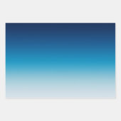 Azure Sky to Ocean Blue Ombre Inpakpapier Vel (Voorkant 2)