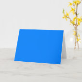 Azure Solid Color Customize It Kaart (Gele Bloem)