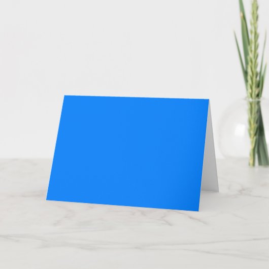 Azure Solid Color Customize It Kaart (Voorkant)