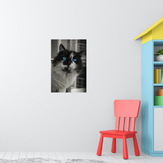 Azure Soul - Fijne Kunst Archivaal Mat Kat Print