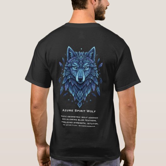 Azure Spirit Wolf T-shirt (Achterkant)