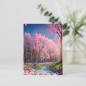 Azure Stream te midden van een pittoresk bos Briefkaart (Staand voorkant)