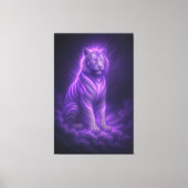 Azure Thunder White Tiger – Skyborn Majesty Canvas Afdruk (Voorkant)