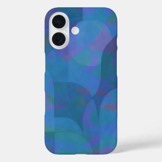 Azure Tides – Oceanic Abstracte Geometrie Case-Mate iPhone Case (Achterkant)