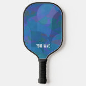 Azure Tides – Oceanic Abstracte Geometrie Pickleball Paddle (Achterkant)