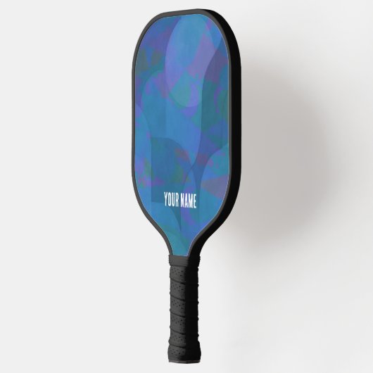Azure Tides – Oceanic Abstracte Geometrie Pickleball Paddle (Links)