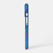 Azure Tides – Oceanische Abstracte Geometrie iPhone 16 Hoesje (Linkerkant)