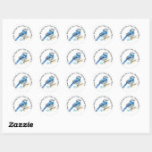 Azure Tit Ronde Sticker (Vel)