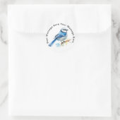 Azure Tit Ronde Sticker (Tas)