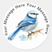 Azure Tit Ronde Sticker (Voorkant)