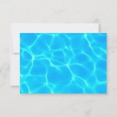 Azure Turquoise Blue Water Reflection Minimalism Bedankkaart (Achterkant)