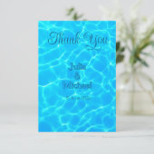 Azure Turquoise Blue Water Reflection Minimalism Bedankkaart (Staand voorkant)