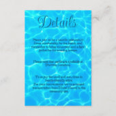 Azure Turquoise Blue Water Reflection Minimalism Informatiekaartje (Voorkant)