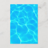 Azure Turquoise Blue Water Reflection Minimalism Informatiekaartje (Achterkant)