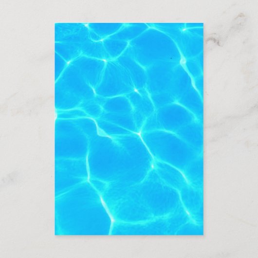 Azure Turquoise Blue Water Reflection Minimalism Informatiekaartje (Achterkant)