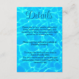 Azure Turquoise Blue Water Reflection Minimalism Informatiekaartje