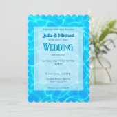 Azure Turquoise Blue Water Reflection Minimalism Kaart (Staand voorkant)