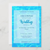 Azure Turquoise Blue Water Reflection Minimalism Kaart (Voorkant)