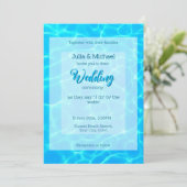 Azure Turquoise Blue Water Reflection Minimalism Kaart (Staand voorkant)