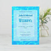 Azure Turquoise Blue Water Reflection Minimalism Kaart (Staand voorkant)