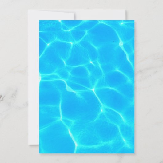 Azure Turquoise Blue Water Reflection Minimalism Kaart (Achterkant)