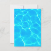 Azure Turquoise Blue Water Reflection Minimalism RSVP Kaartje (Achterkant)