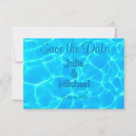 Azure Turquoise Blue Water Reflection Minimalism Save The Date