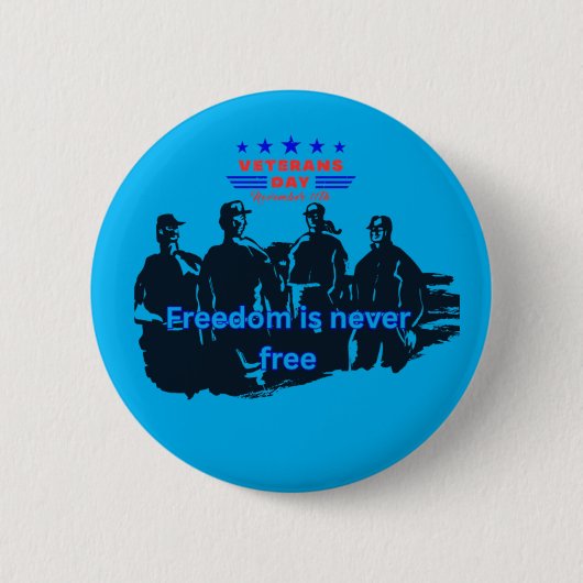 Azure Verdedigers van de Vrijheid Ronde Button 5,7 Cm (Voorkant)