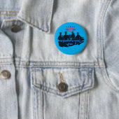 Azure Verdedigers van de Vrijheid Ronde Button 5,7 Cm (In situ)