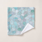 Azure Verdigris Mosaic Bad Handdoek (Wasdoekje)