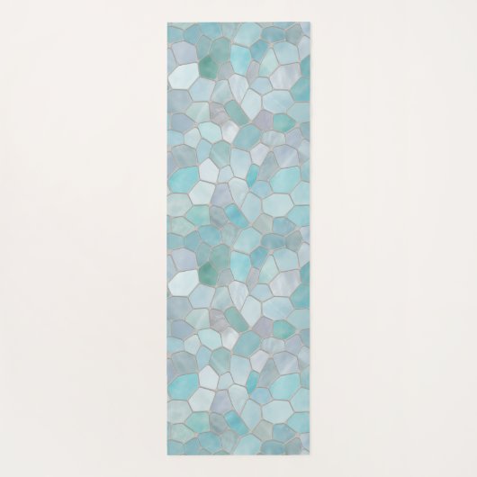 Azure Verdigris Mosaic Yogamat (Achterkant)