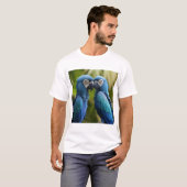 Azure Vlucht: Blauwe Ara T-shirt (Voorkant volledig)