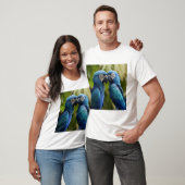 Azure Vlucht: Blauwe Ara T-shirt (Unisex)