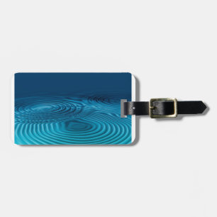 "Azure Voyage: Blauwe Bagage Print" Bagagelabel