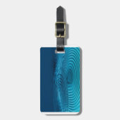 "Azure Voyage: Blauwe Bagage Print" Bagagelabel (Voorkant verticaal)