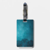 "Azure Voyage: Blauwe Bagage Print" Bagagelabel (Achterkant verticaal)