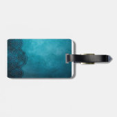 "Azure Voyage: Blauwe Bagage Print" Bagagelabel (Achterkant horizontaal)