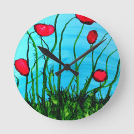 Azure Wall Clock Ronde Klok