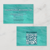Azure water logistics services minimalist visitekaartje (Voorkant / Achterkant)