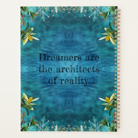 AZURE WATERS EN TROPISCHE PLUMERIA PLANNER (Achterkant)