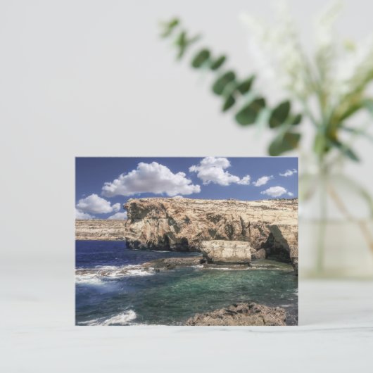 Azure Window Attraction in Gozo Island Briefkaart (Staand voorkant)