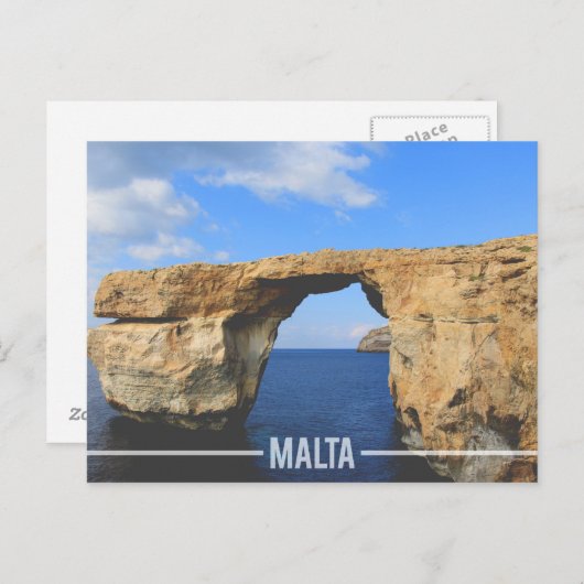 Azure Window Gozo, Malta Briefkaart (Voorkant / Achterkant)