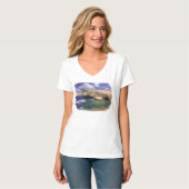 Azure Window in Gozo Island Waterverf T-shirt (Voorkant volledig)