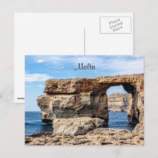 Azure Window in Malta Briefkaart (Voorkant / Achterkant)