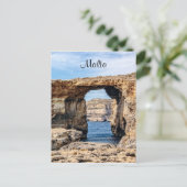 Azure Window in Malta Briefkaart (Staand voorkant)