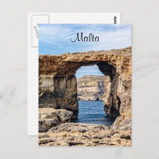 Azure Window in Malta Briefkaart (Voorkant / Achterkant)