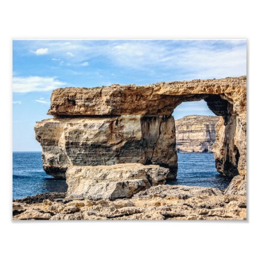 Azure Window in Malta Foto Afdruk (Voorkant)