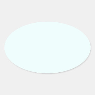 Azure (X11/webkleur) (effen kleur) Ovale Sticker